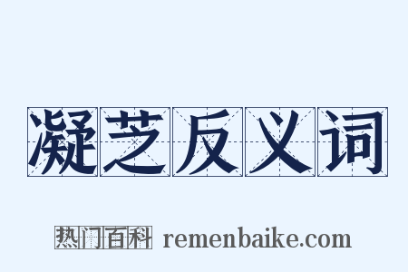 凝芝反义词是什么意思的图片